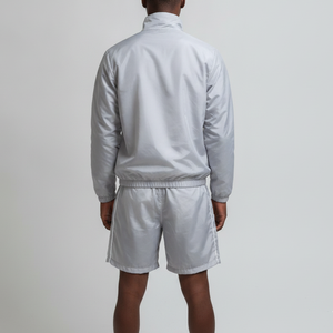 Ensemble coupe-vent court pour homme en nylon de qualité supérieure, coupe décontractée, respirant, séchage rapide, 100 % polyester, avec fermeture éclair - Product Image 6