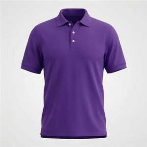 Polo en tricot à manches courtes pour homme, couleur unie, coupe classique, design boutonné - Product Image 1