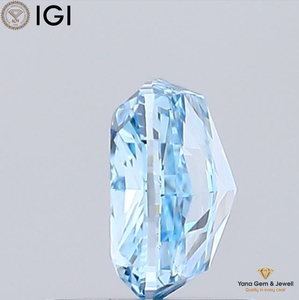 Diamante de Laboratorio CVD de Corte Cuadrado Cojín, 1.01 Quilates, Certificado IGI, Color Azul Intenso, Claridad VVS2, Ideal como Centro de Atención - Product Image 5