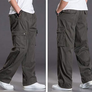 Pantalones Deportivos Casuales de Corte Holgado para Hombre, Mezcla de Algodón/Poliéster, 300 GSM, Transpirables, Lavado Medio, Alta Calidad, Estilo Hip Hop, OEM/ODM - Product Image 3