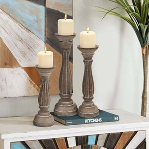 Porte-bougie en bois élégant, artisanat de qualité supérieure pour une décoration contemporaine et des occasions spéciales mémorables - Product Image 4