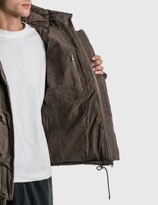 Veste d'hiver matelassée pour homme, collection 2026, col roulé, à capuche, personnalisable, en polyester rembourré, doudoune d'hiver pour homme - Product Image 5
