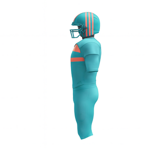 Uniforme de Fútbol Americano Personalizable para Hombre, Jersey y Pantalón de Poliéster de Manga Corta, Ajustado, Transpirable, con Diseño a Rayas - Product Image 1