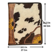 Produits de classement personnalisés classeur à anneaux en métal cuir de haute qualité A4 en cuir usiné à la main