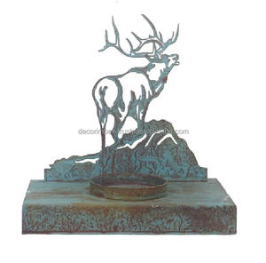 Portavelas Soporte de metal de tamaño mediano Portavelas Soporte decorativo de Navidad para el hogar Sala de estar - Product Image 1