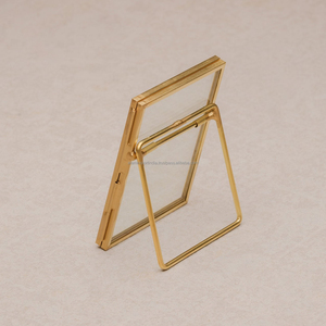 Superior Best Quality Clear <b>Glass</b> Gold Finished Rectangle Tabletop Decorative <b>Photo</b> Decoration Memories <b>Photo</b> Storage <b>Frame</b> Deco - Product Image 5