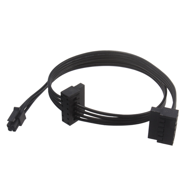 15-Pin SATA to 4-SATA Power Splitter Cable 18 Inches with 3A Fast Charging for Computers Braid Shielding PVC Jacket