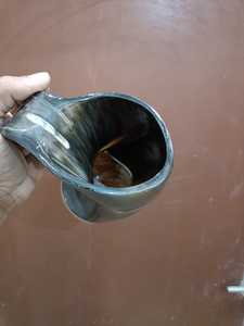 Mug à eau en corne de buffle Stander Logo, fait main, corne de buffle naturelle, tasse à boire rustique, vaisselle de bar à domicile et prix bas - Product Image 4