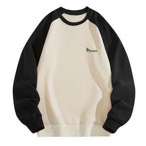 เสื้อสเวตเชิ้ตคอกลมโอเวอร์ไซส์ใหม่ ผ้าฝ้ายนุ่มถัก สไตล์ลำลอง สตรีทแวร์ผู้ชาย พิมพ์ลายโลโก้ด้านหน้า - Product Image 2