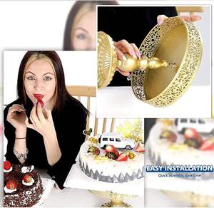 Support à gâteau de qualité supérieure pour la présentation des gâteaux, support de service durable, idéal pour les pâtisseries, les fêtes, les mariages et les célébrations - Product Image 4