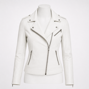 Veste en cuir pour femme tendance, offrant une coupe confortable, une construction robuste et des détails classiques, idéale pour les tenues urbaines et les voyages. - Product Image 1