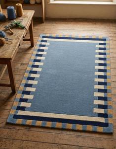 Alfombra Moderna Hecha a Mano de Lana Antideslizante de Pelo Medio con Patrón Abstracto para Decoración Contemporánea del Hogar - Product Image 3
