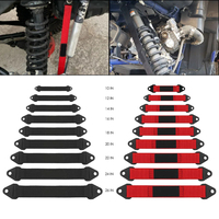 Sangles de fixation épaissies noires à quatre couches de 10/16 pouces (20 pouces) pour accessoires de modification automobile, sangles tissées à carreaux