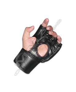 Professional Premium Quality MMA Style Leather Fingerless Gloves for Performance Boxing Costumes - Product Image 4