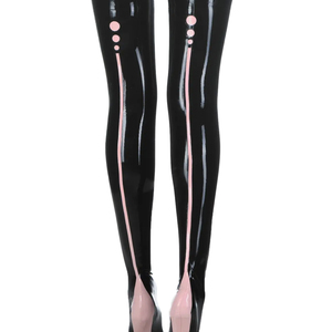 <b>Women's</b> <b>Black</b> Opaque Seamless Knitted Over Knee Pantyhose Sexy Full Length Tights All Seasons Party Wear - Product Image 3
