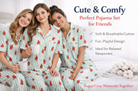Ensemble de vêtements de nuit en coton à imprimé crabe et rayures, chemise à manches courtes et pyjama long pour femmes, vêtements de détente d'été, costume de pyjama haut de gamme