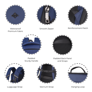 Custom Logo 1072 Laptop <b>Backpack</b> <b>Waterproof</b> 14 Inch Business <b>Men</b> PVC Nylon 13L Large Capacity RFID USB Zipper Daily Travel - Product Image 4