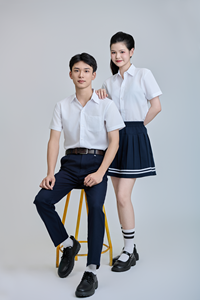 Chemise à manches longues blanche en polyester/coton pour enfants du collège, style vietnamien FMF, pour garçons et filles du secondaire - Product Image 3