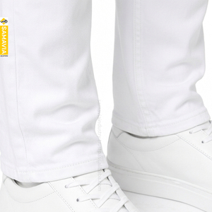 SAMAVIA Jeans de Mezclilla de Algodón Blanco para Hombre, Tela Elástica de Primera Calidad, Fabricante Mayorista OEM ODM - Product Image 4