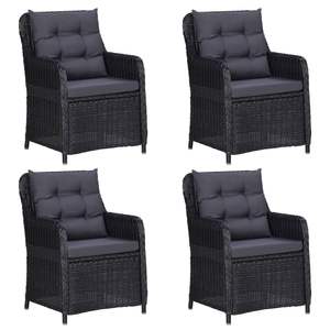 Set da pranzo Patio nero da 5 pezzi - Product Image 2