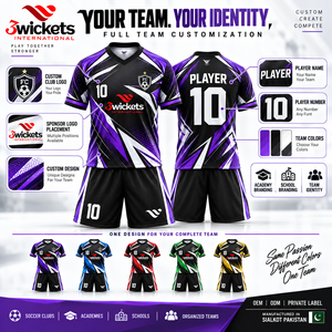 Uniforme de Fútbol Personalizado, Conjunto de Camiseta de Fútbol por Sublimación, Equipación Deportiva Personalizada para Club o Academia, 100% Poliéster de Secado Rápido - Product Image 2
