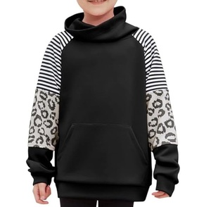 OEM LOW MOQ French Terry Kids Hoodies Clothing Kangaroo Pockets Oversize Winter Outerwear Sports Casual Kids Hooded For Girl's - Product Image 5