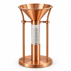 Pluviomètre de précision en cuivre 125 mm Diamètre d'ouverture 5 pouces |   Instrument de mesure des précipitations pour la surveillance météorologique et l'utilisation sur le terrain - Product Image 1