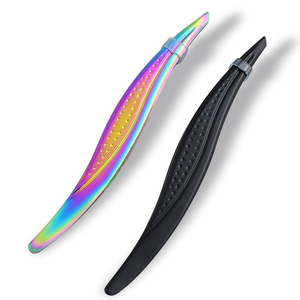 Custom Stainless Steel Eyebrow Eyelash Tweezers For <b>Make</b> <b>Up</b> Top Design High Quality Brow Tweezer With Packaging - Product Image 2