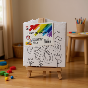 LIENZO Ensemble chevalet et pinceaux pour dessin au trait 10x10 pouces avec cadre pour jouets de dessin - Product Image 3