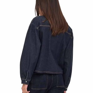 Oversized Loose Womens Clothing Denim Jeans T Shirt Wholesale OEM Hot Selling Plus Size Yoga Outdoor Working Denim Tee Shirts - Product Image 5
