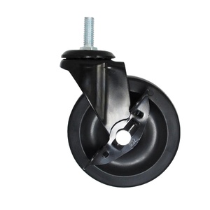 CCE Caster 100mm TPR Black Industrial <b>Steel</b> <b>Balls</b> Wheels Casters - Product Image 1