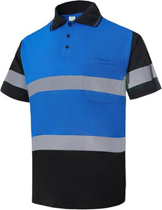 High Quality Manufacturer's Reflective Safety Polo Shirts 100% Polyester Mesh Fabric Hi Vi Reflective Work Safety Polo Shirts - Product Image 2
