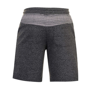 Shorts Bermuda en coton gris foncé pour homme avec cordon de serrage et poches, style décontracté, disponibles à la vente - Product Image 3