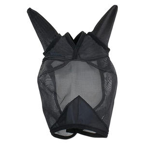 Masque anti-mouches pour chevaux SELECT SEWING SS-HFM-0005, taille personnalisable, doux, extensible, protection UV, oreilles respirantes, maille polyester élastique - Product Image 6
