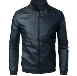 Chaqueta de Cuero Clásica para Hombre, Hecha a Mano, con Interior - Product Image 1