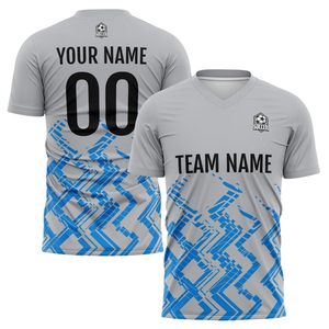 Maillot de football personnalisé unisexe entièrement sublimé avec nom/numéro d'équipe – Créez votre propre maillot d'entraînement - Product Image 3
