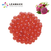2026 Leamaxx Taiwan Dragon Fruit Pure Juice Ball Topping Boba Popping Pearls 10% Real Juice Tea Sweet Sour 18-Month Shelf Bottle
