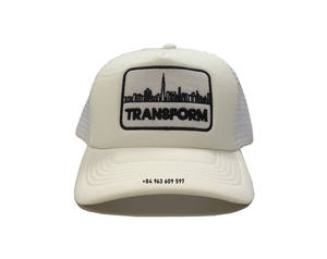 Casquettes en gros avec broderie de logo, casquettes en maille, casquettes trucker en mousse avec patch personnalisé motif skyline urbain, casquettes snapback 5 panneaux, casquettes d'été ajustables - Product Image 2