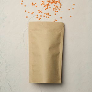 Pochette en papier kraft à fond plat, réutilisable, recyclable, adaptée aux aliments, pour graines, épices, bonbons, petits cadeaux, écologique, avec fermeture à glissière, usage général - Product Image 6