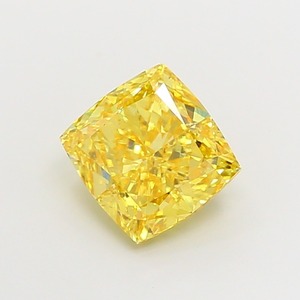Cushion Cuadrado Amarillo Intenso de Lujo, Diamante de 4.08 Quilates, Claridad VVS2, Corte EX, Gema Suelta CVD Cultivada en Laboratorio, Joyería Brillante Amarilla - Product Image 1