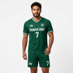 Premium Quality Quick Dry Sublimation Football Soccer Jersey Elastic Waist <b>Shorts</b> Set Wear Professional Soccer Training Apparel - Product Image 1