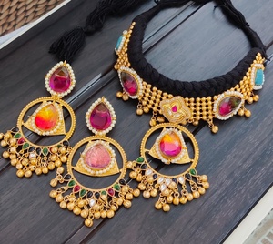 Premium Quality <b>Indian</b> Traditional <b>Necklace</b> <b>Set</b> For Women Beautiful Unique Design For Party Wear, Navratri, Festive Occasions - Product Image 4