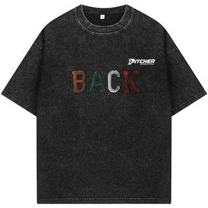 Camiseta Casual Cómoda para Hombre, Lavado Ácido, Tela de Algodón Suave, Estilo Moderno y Relajado para el Día a Día - Product Image 1