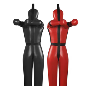PROFIT SPORTS Cible de tête de mannequin de grappling et de boxe personnalisée pour l'entraînement physique, la lutte et les exercices d'arts martiaux - Noir/Rouge PU 25KG - Product Image 1