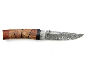 Outil utilitaire lourd en acier damas forgé à la main sur mesure OEM avec manche en bois de burl segmenté - Product Image 3