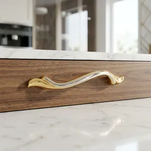 Ak Brass Pure Cabinet Handle Latest Hot Selling Design Silver/Gold Finished Knob and Handle for Kitchen/Cabinet/Furniture - Product Image 3