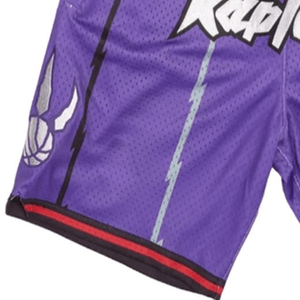 กางเกงบาสเก็ตบอลผู้ชาย MAX WORLD ENTERPRISES Raptors ผ้าตาข่ายด้านหน้า โลโก้ ปัก ลายกลางเอว มีเชือกผูก ระบายอากาศได้ดี แห้งเร็ว - Product Image 3