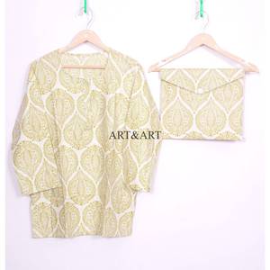 Conjunto de Pijama de Algodón con Estampado Floral, Elegante y de Alta Calidad para Mujer, Disponible en Diferentes Diseños, Superventas - Product Image 3