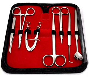 Kit de 7 Piezas de Instrumentos Oftálmicos Manuales para Enucleación Quirúrgica, Acero Inoxidable, Tijeras y Pinzas Reutilizables para Microcirugía Menor - Product Image 1