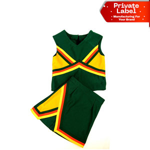 Uniforme de Animadoras en Blanco Listo para Imprimir, Traje de Baile con Cuello en V para Jóvenes, Uniforme de Animadoras en Blanco de Alta Calidad, Vestido Azul para Entrenamiento - Product Image 1